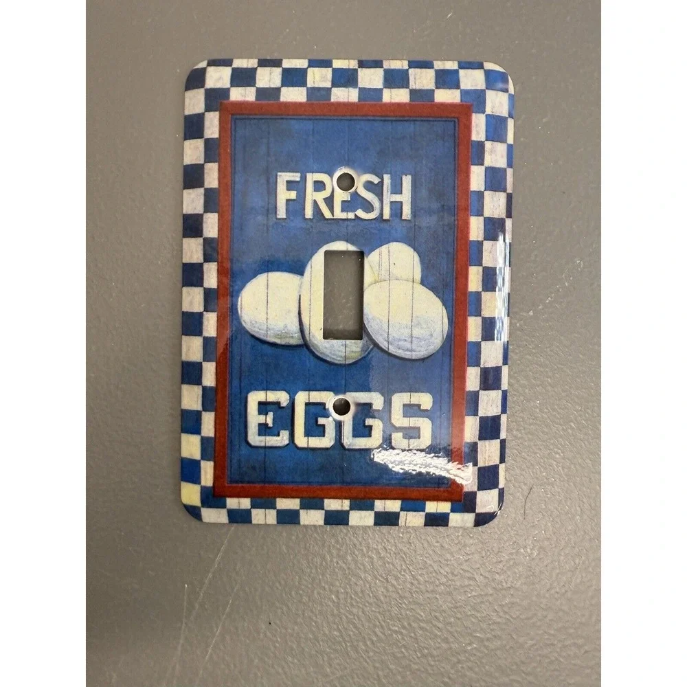 Primitive Country Folk‎ Art - Fresh Eggs - Light Switch Cover Plate #17